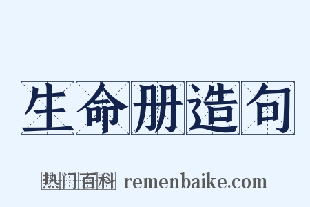 生命册造句是什么意思的图片